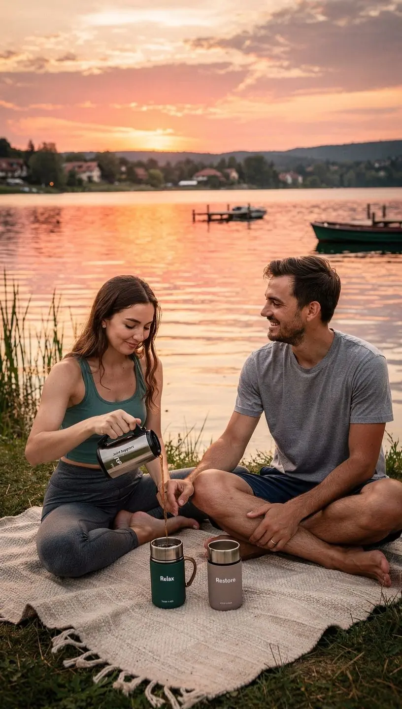 Finom zöld tea gőzölög egy bögre mellett, friss citromszeletekkel.